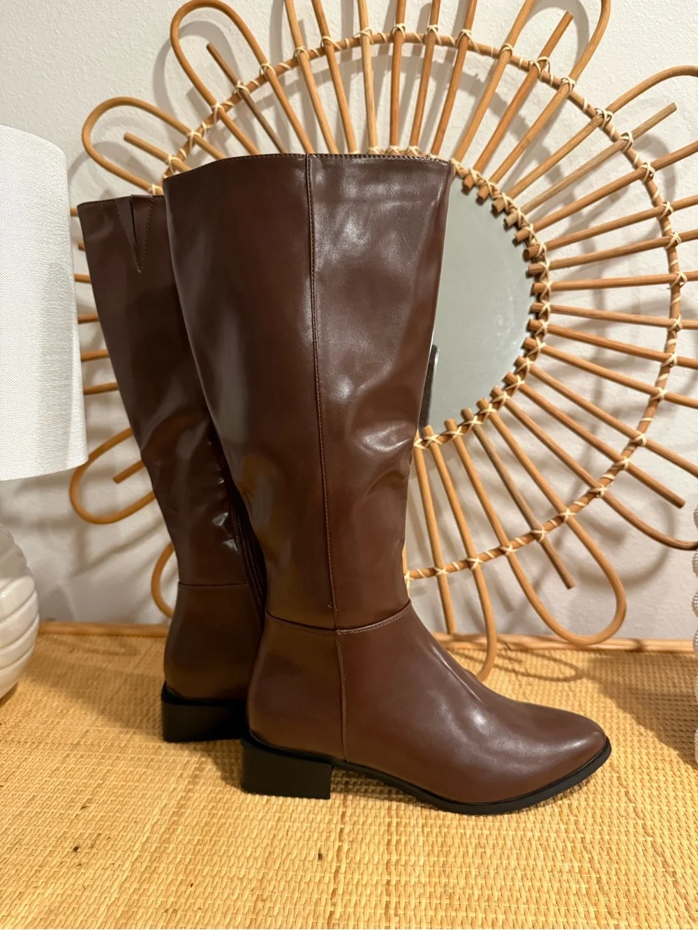 Size 8 Shoe N Tale Women's Over-the-Knee Leather Boots - Brown